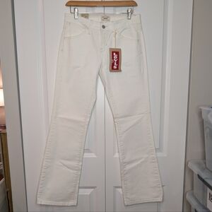 NWT 2000s Levi's 545 Low Bootcut Jeans Deadstock White Y2K Size 4 Medium